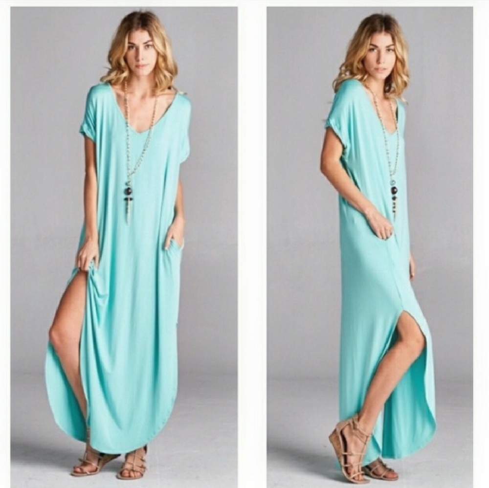 Oversized Maxi Dress in Mint